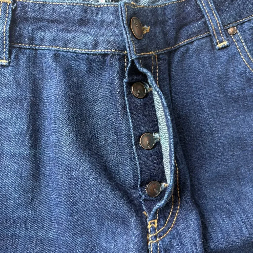 Liu Jo Straight Leg Medium Wash Classic Selvedge Jeans Size 38x33 Made in Italy